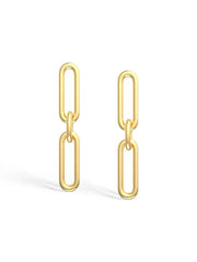 Gold Italian Paperclip Drop Dangler
