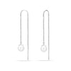 925 Sterling Silver Pearl Drop Threader Earrings for Girl Women