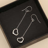 925 Sterling Silver Open Heart Drop Earrings for Women & Girls