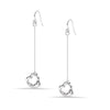 925 Sterling Silver Open Heart Drop Earrings for Women & Girls
