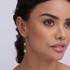 925 Sterling Silver Gold-Plated Yellow Gold Classic Ball Triple Drop Dangle Earrings for Women Teen