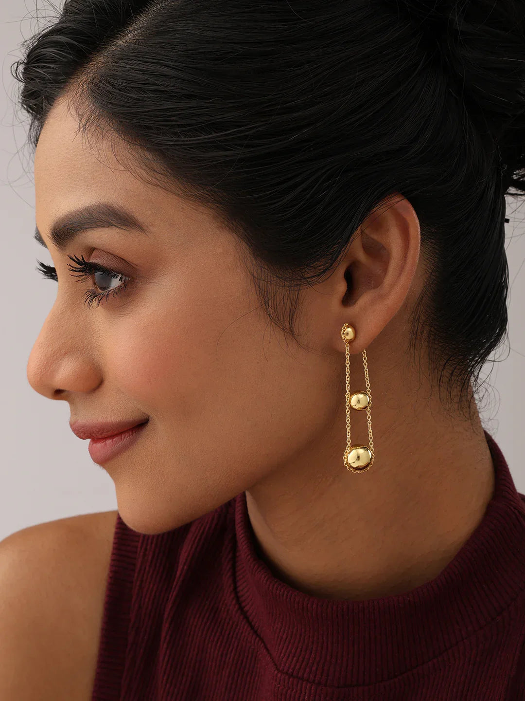 Triple Ball Drop Earrings