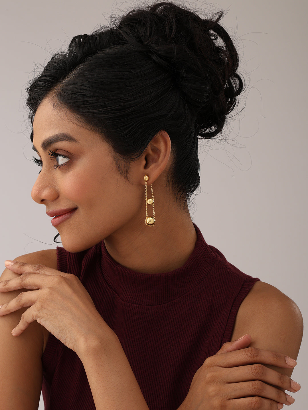 Triple Ball Drop Earrings
