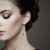 925 Sterling Silver Rose Gold-Plated Triple Drop Dangle Earrings for Women Teen