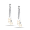 925 Sterling Silver Dangle Drop Pearl Earrings for Women Hypoallergenic Pearl Earring for Teen