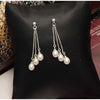 925 Sterling Silver Dangle Drop Pearl Earrings for Women Hypoallergenic Pearl Earring for Teen