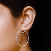 925 Sterling Silver BIG Round Tube Hoop Earrings for Women