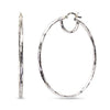 925 Sterling Silver BIG Round Tube Hoop Earrings for Women