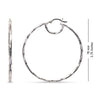 925 Sterling Silver BIG Round Tube Hoop Earrings for Women