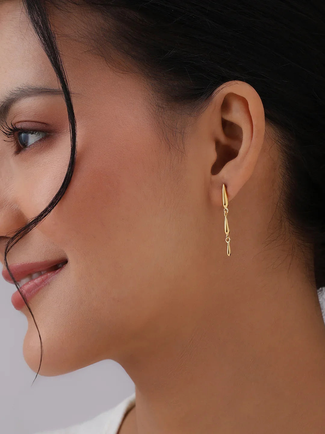 Gold Drop Dangler Earrings