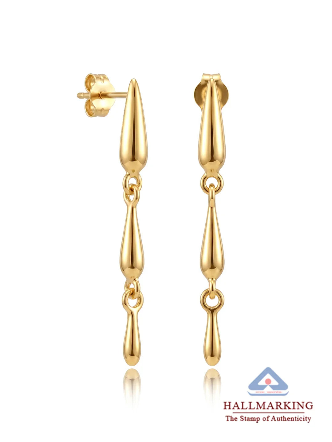 Gold Drop Dangler Earrings