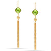 925 Sterling Silver Gold-Plated Natural Birthstone Gemstone Earrings for Women