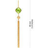 925 Sterling Silver Gold-Plated Natural Birthstone Gemstone Earrings for Women