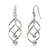925 Sterling Silver Twist Infinity Linear Swirl French Drop Dangle Earrings for Women Girls