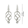 925 Sterling Silver Twist Infinity Linear Swirl French Drop Dangle Earrings for Women Girls