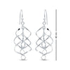 925 Sterling Silver Infinity Knot Drop Dangle Earrings for Women Teen