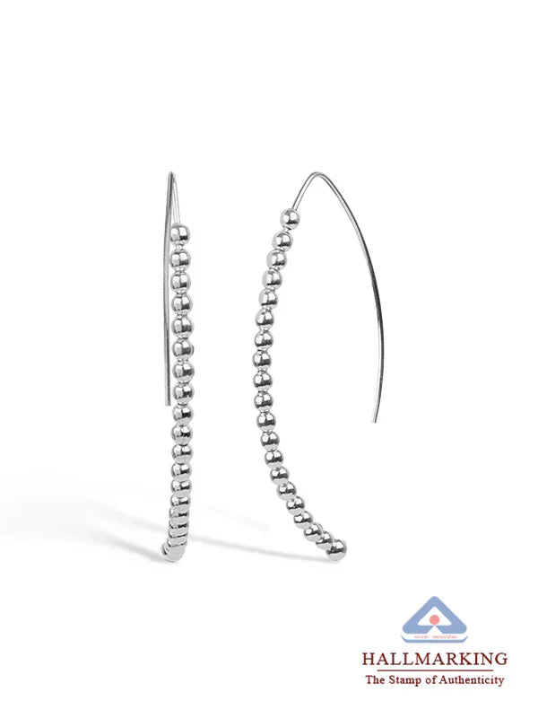 Ball Bead Threader Earrings