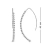 925 Sterling Silver Bead Threader Earrings for Women 48 MM