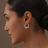 925 Sterling Silver Round Click Top Hoop Earrings for Teen Women