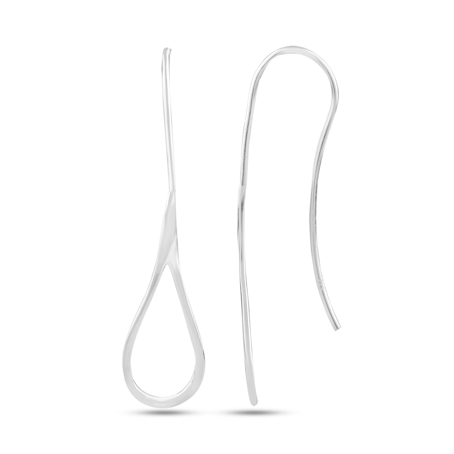 925 Sterling Silver Jewellery Threader Wire Light-Weight Drop Shape Dangle Earrings for Women