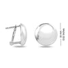 925 Sterling Silver Dome Button Stud Earrings for Women 15 MM