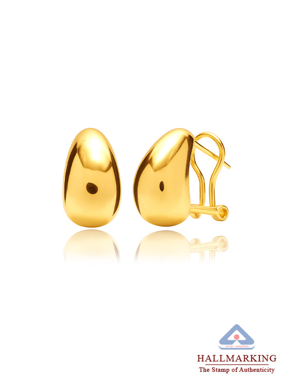 925 Sterling Silver Jewellery | 14K Gold-Plated Inaaya Earrings 16MM | acpl-ecom.myshopify.com