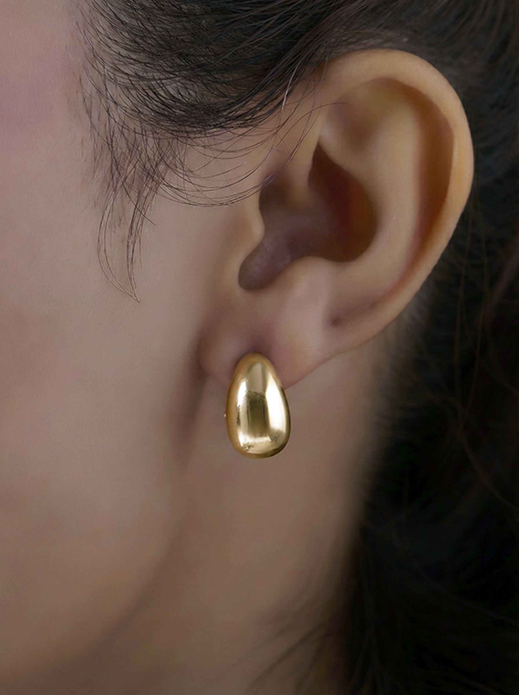 925 Sterling Silver Jewellery | 14K Gold-Plated Inaaya Earrings 16MM | acpl-ecom.myshopify.com