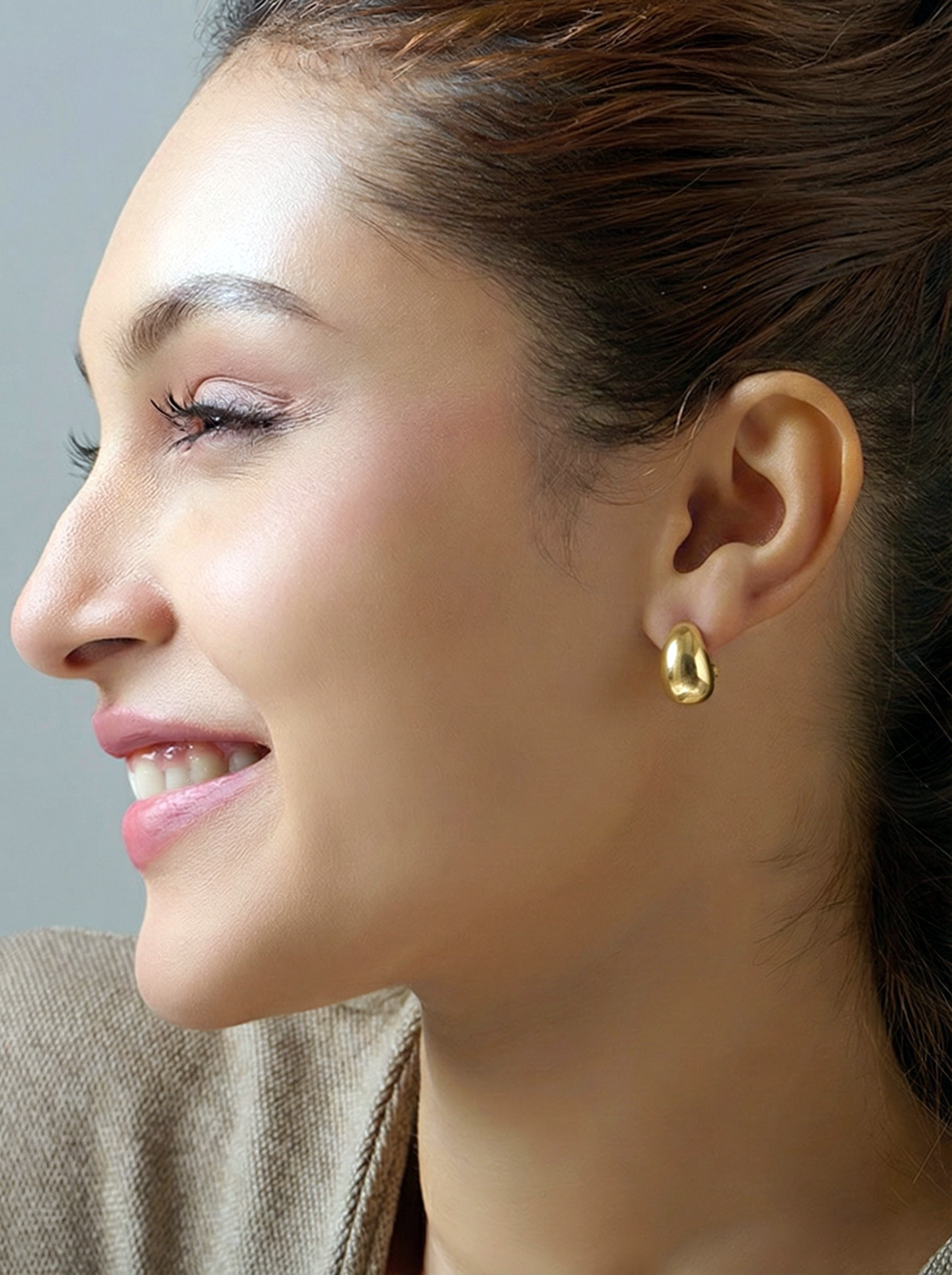 925 Sterling Silver Jewellery | 14K Gold-Plated Inaaya Earrings 16MM | acpl-ecom.myshopify.com