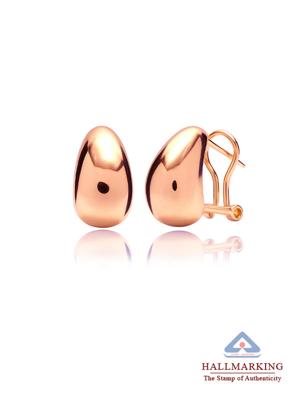 925 Sterling Silver Jewellery | 14K Rose-Gold Plated Inaaya Earrings 16MM | acpl-ecom.myshopify.com
