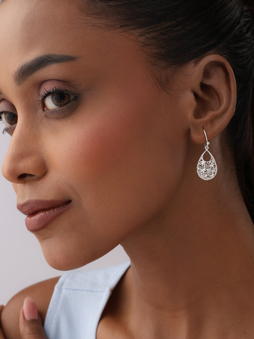 Silver Wire Dangle Earrings