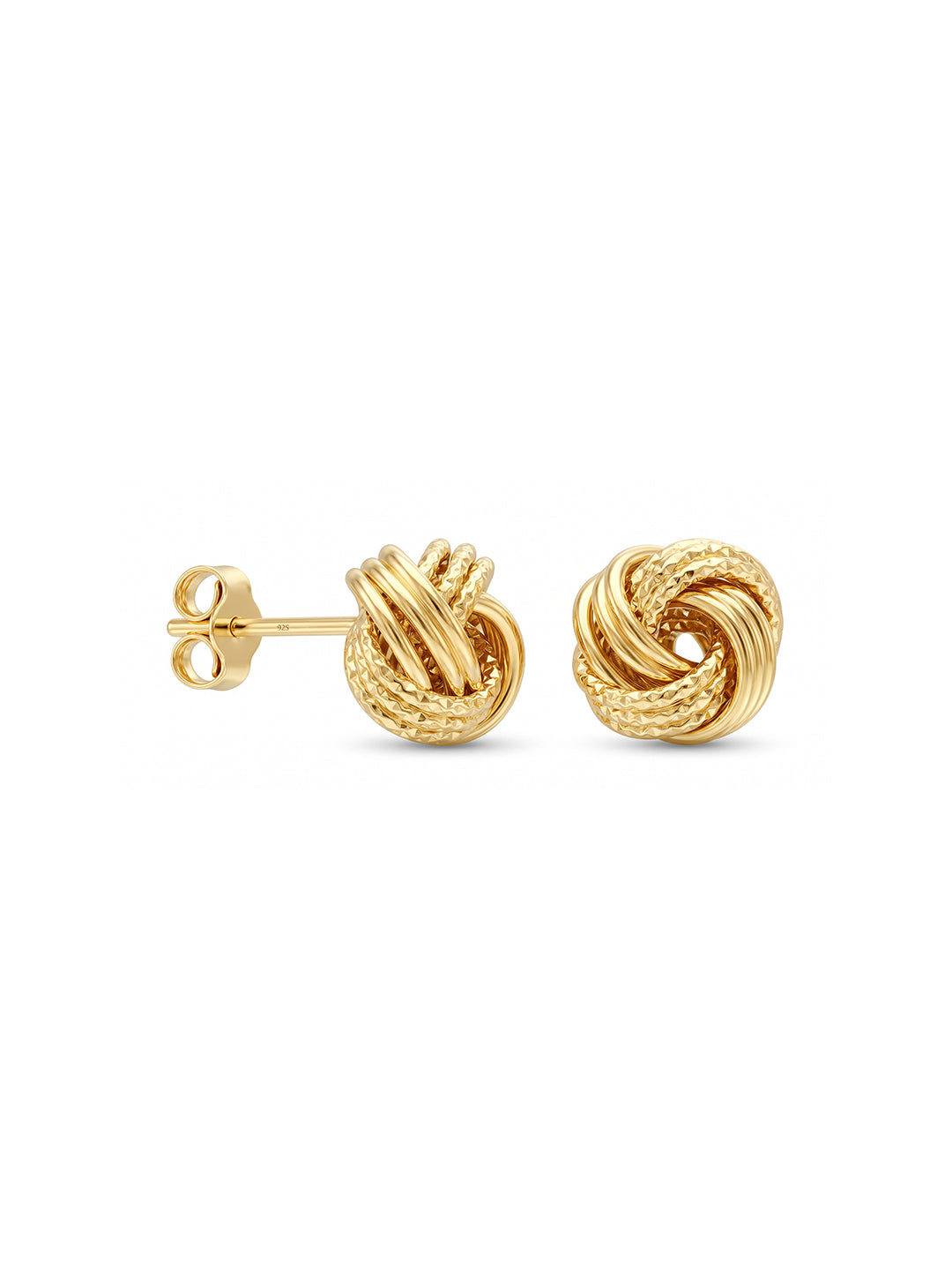 Flash Gold Push Back Stud Earrings