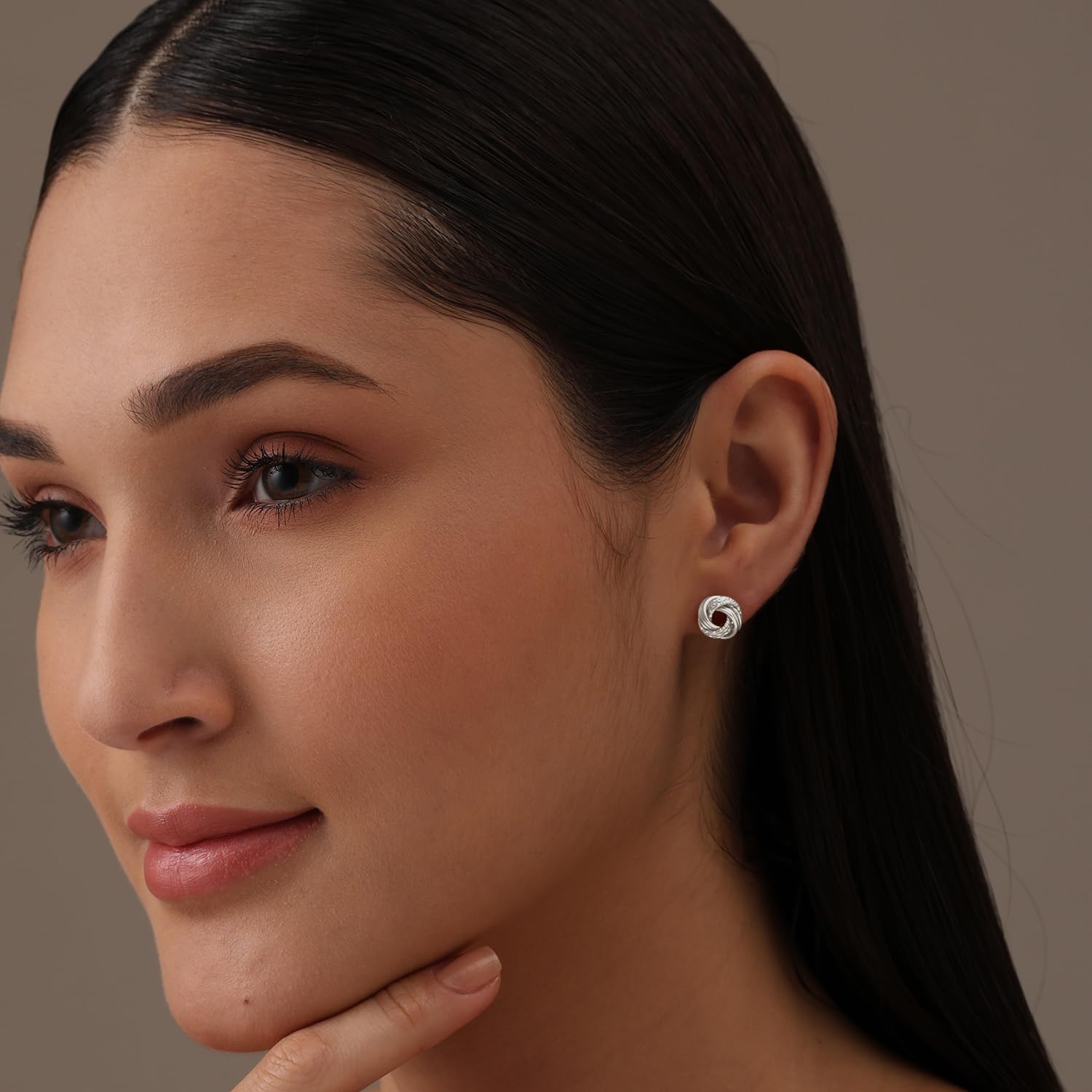 Gold Push Back Stud Earrings