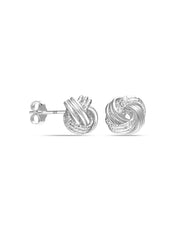 Silver Push Back Stud Earrings