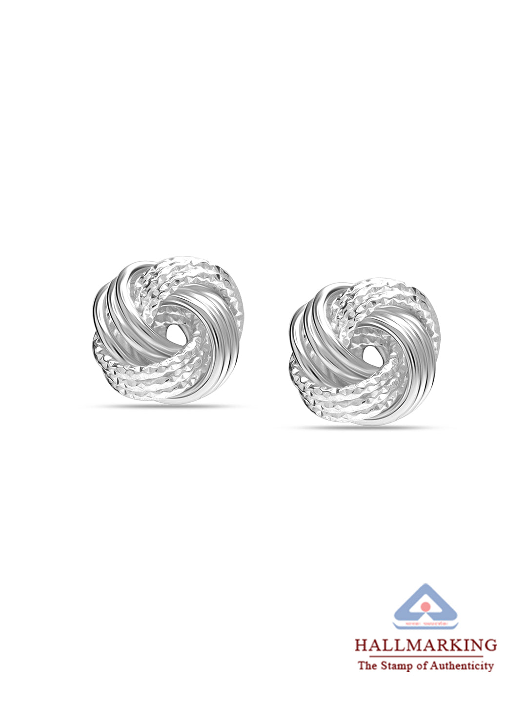 Silver Push Back Stud Earrings