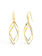 925 Sterling Silver Jewellery | 14K Gold-Plated Twistella Drop Earrings | acpl-ecom.myshopify.com