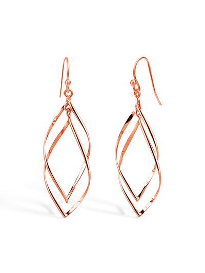 14K Rose-Gold Plated Twistella Drop Earrings