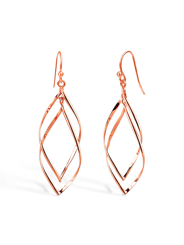 14K Rose-Gold Plated Twistella Drop Earrings