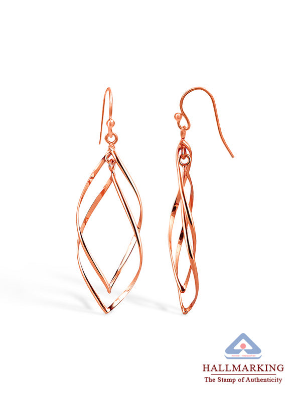 14K Rose-Gold Plated Twistella Drop Earrings