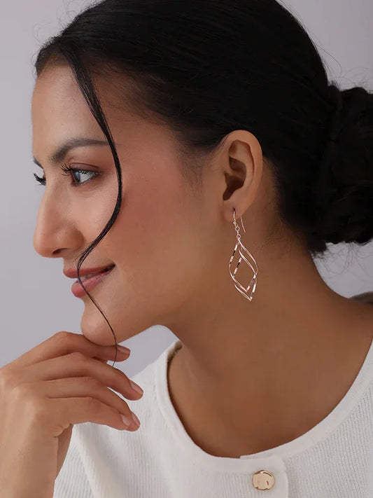 14K Rose-Gold Plated Twistella Drop Earrings