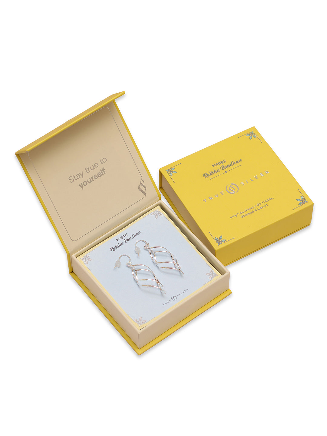 Double Twisted Marquise Loop Earrings - Gift for Sister