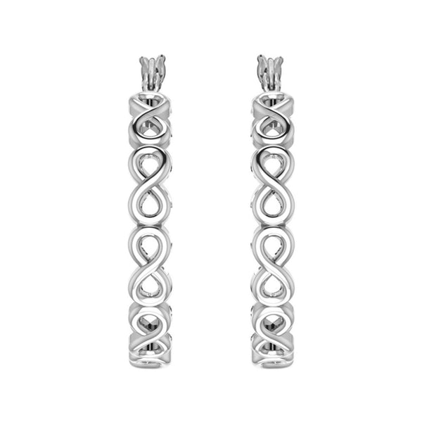 925 Sterling Silver Infinity Love Hoop Earrings for Women
