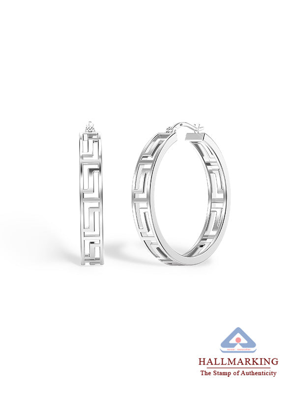 Greek Wall Pattern Hoops