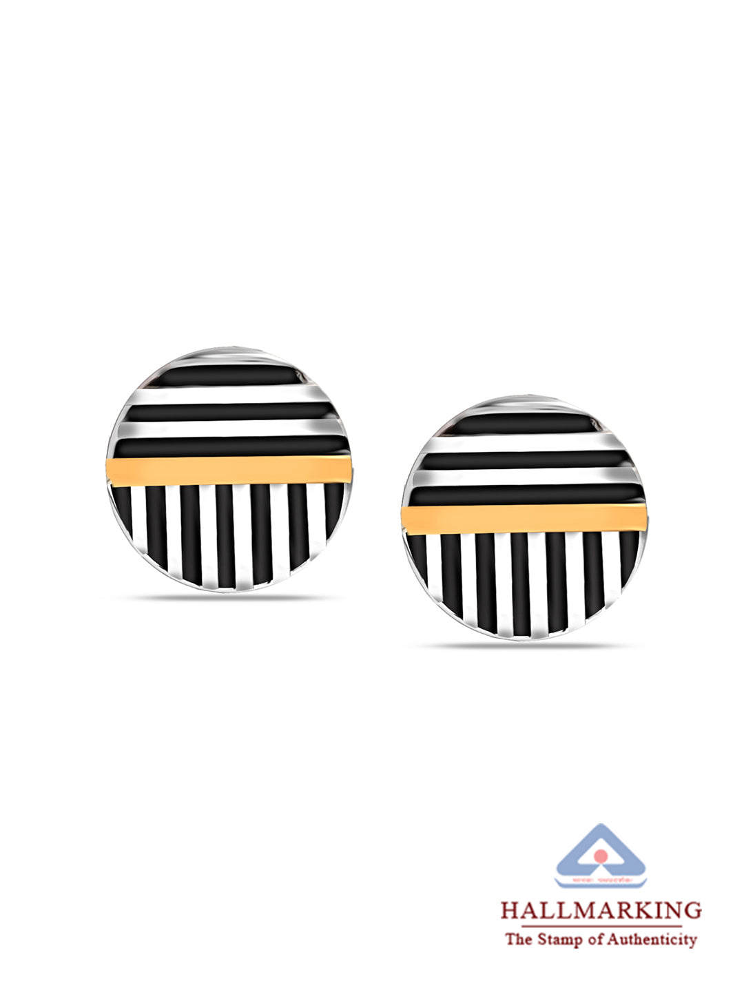 Dual Tone Fusion Stud Earrings