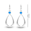 925 Sterling Sliver Birthstone Earrings for Teen Women (4 MM Blue Opal )