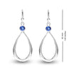 925 Sterling Sliver Blue Sapphire Birthstone Drop Dangle Earrings for Women