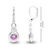 925 Sterling Sliver Birthstone Earrings for Teen Women (6 MM Purple Amethyst)