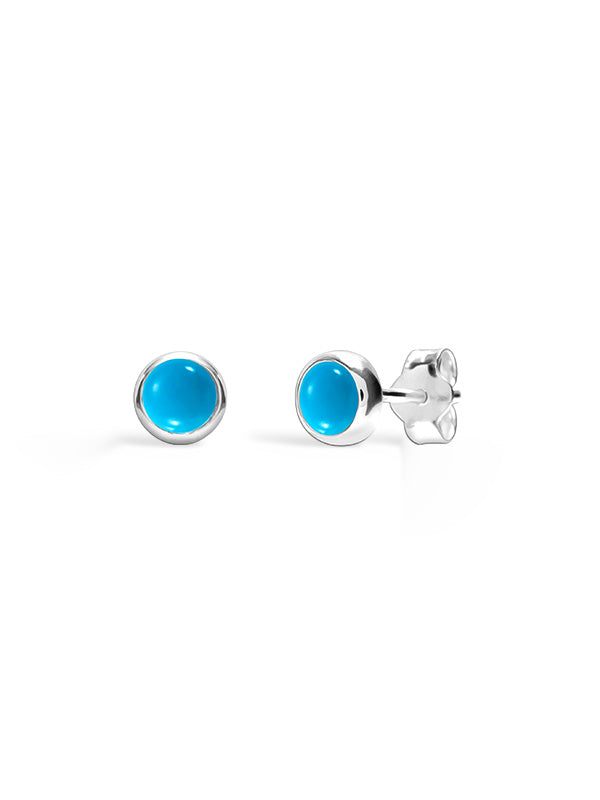 Turquoise Round Studs 4mm
