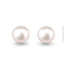 925 Sterling Silver 9 MM Pearl Stud Round Earrings for Women