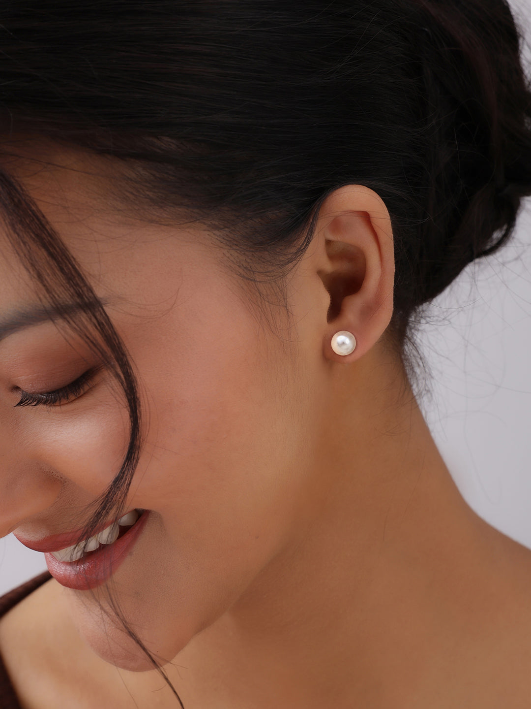 Silver Statement Stud Earrings