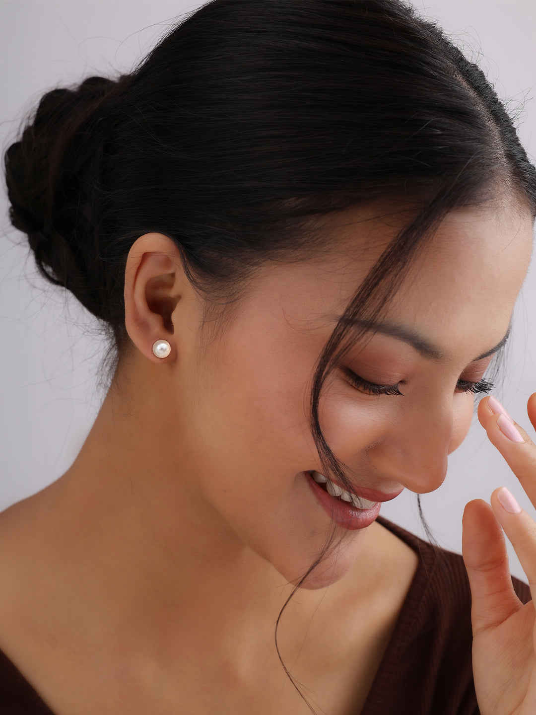 Silver Statement Stud Earrings